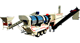 Counterflow asphalt plant